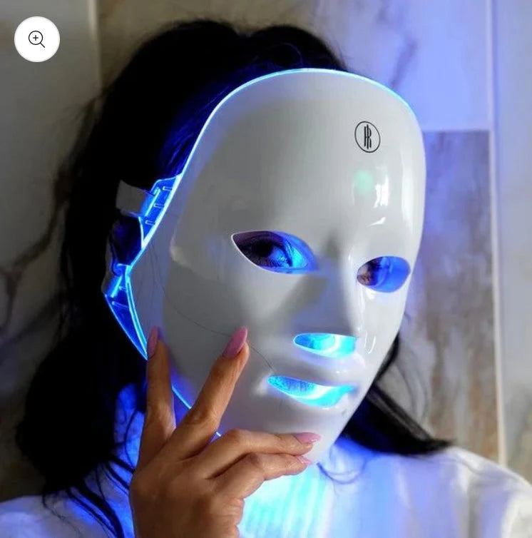 Aura Skin Science LED Light Therapy Face Mask.